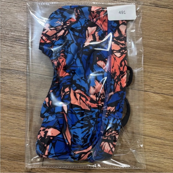 Lululemon Energy Bra (Exhale)Mini Paint Storm Harbor Blue Multi / Black Women 4 - Picture 6 of 6